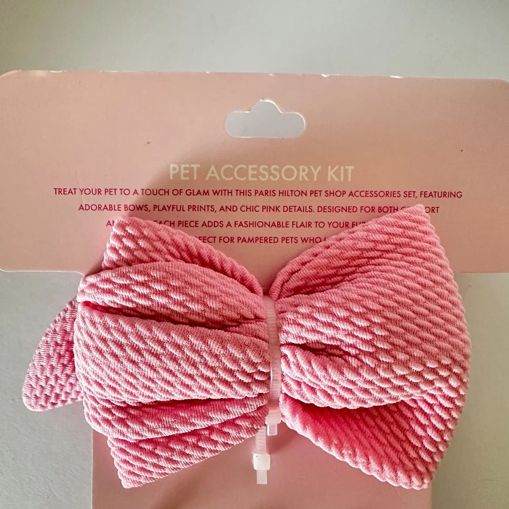 Paris Hilton Pet Shop Dog Accessories Set 12 PC Pink New Bows Sunglasses Clips‎